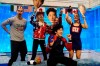 Nathan Chen, front, of the United StatesÂ reacts to his score with his teammates after performing his men's free skating routine during the ISU World Team Trophy Figure Skating competition Friday, April 12, 2019 in Fukuoka, southwestern Japan. (AP Photo/Toru Hanai)