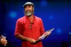 French former soccer star Eric Cantona receives the UEFA President's Award during the Champions League group stage draw at the Grimaldi Forum, in Monaco, Thursday, Aug. 29, 2019. (AP Photo/Daniel Cole)
