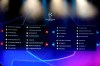 The screen shows the teams of UEFA Champions League group stage draw at the Grimaldi Forum, in Monaco, Thursday, Aug. 29, 2019. (AP Photo/Daniel Cole)