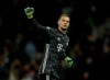 Bayern's goalkeeper Manuel Neuer celebrates during the Champions League group B soccer match between Tottenham and Bayern Munich at the Tottenham Hotspur stadium in London, Tuesday, Oct. 1, 2019. Bayern won 7-2. (AP Photo/Matt Dunham)