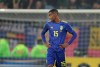 Sweden's Alexander Isak stands on the pitch as the game was briefly halted by referee Daniele Orsato following alleged racist chants against the players during the Euro 2020 group F qualifying soccer match between Romania and Sweden on the National Arena stadium in Bucharest, Romania, Friday, Nov. 15, 2019. (AP Photo/Vadim Ghirda)