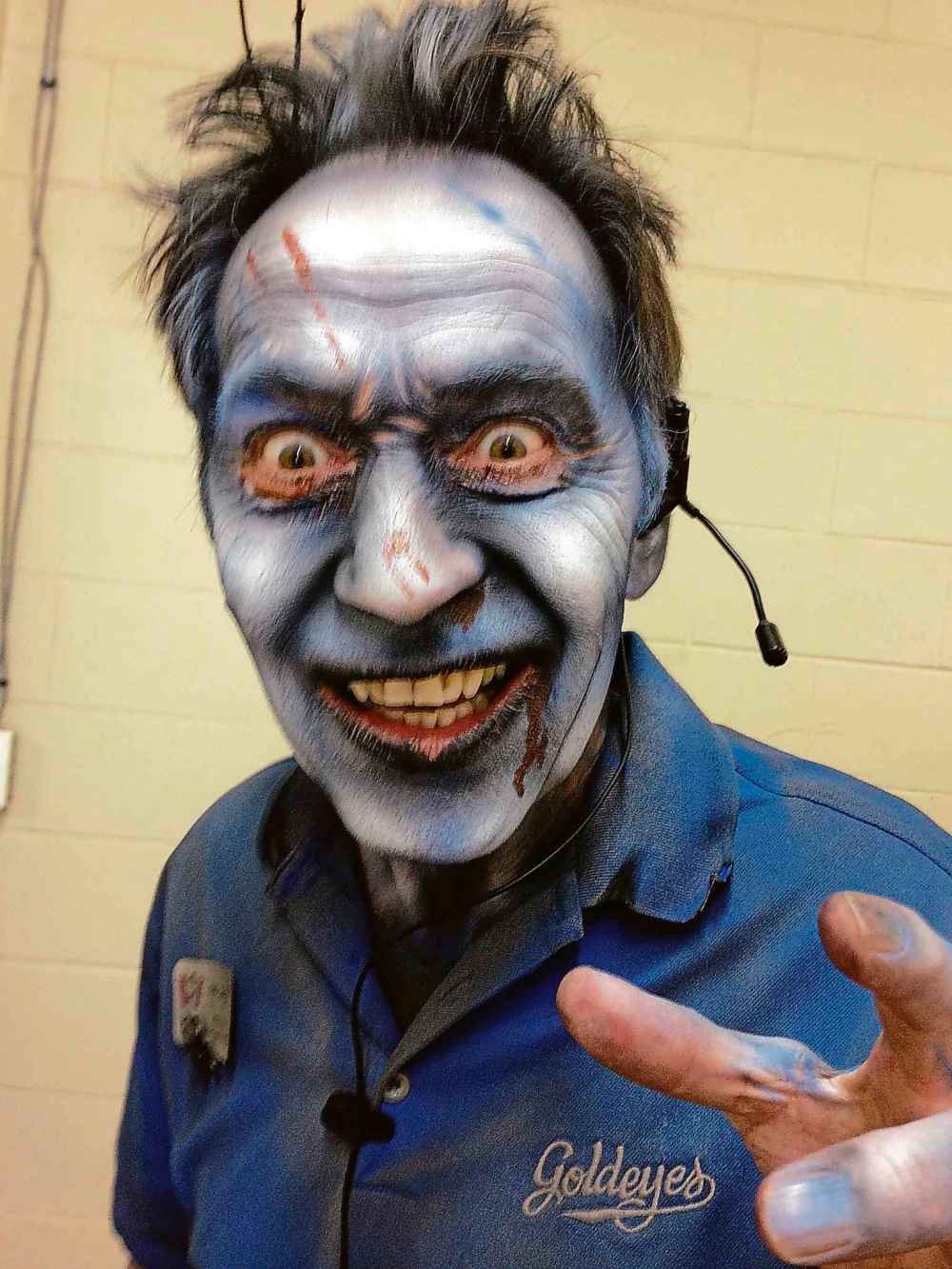 Chase preps for zombie night promotions. (Supplied photo)