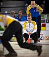 Andy Clark / Reuters
Alberta skip Kevin Martin watches from behind Manitoba skip Jeff Stoughton during their opening-night game at the 2013 Tim Hortons Brier in Edmonton Saturday.