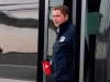 Conservative leader Andrew Scheer steps off a bus as he arrives at the airport in Mirabel, Que. Wednesday October 16, 2019. THE CANADIAN PRESS/Adrian Wyld