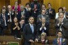 Finance Minister Bill Morneau receives a standing ovation from members as he delivers the federal budget in the House of Commons in Ottawa, Tuesday March 19, 2019. THE CANADIAN PRESS/Sean Kilpatrick