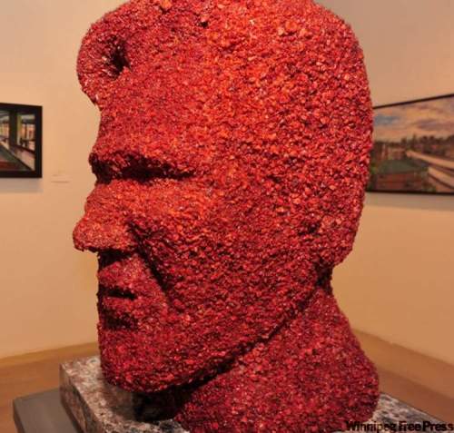 handout
'Whether you are a fan of American film icon Kevin Bacon, an animal protein art enthusiast or just a lover of bacon, the undisputed king of all meats - Bacon Kevin Bacon is a must have,' says the description for the meaty bust.