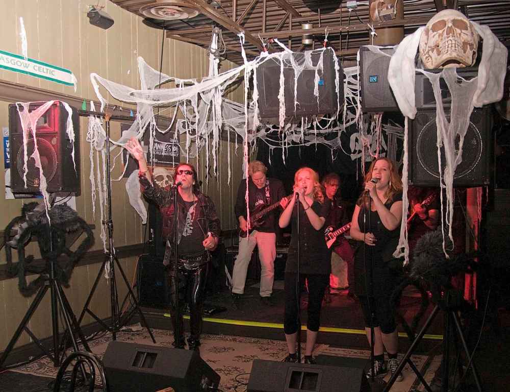 Burton celebrating the silver anniversary of the Chocolate Bunnies From Hell at Dylan O'Connors on Portage Avenue. (David Lipnowski / Free Press files)