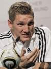 GERO BRELOER / THE ASSOCIATED PRESS
‘You see how they gesticulate, how they try to influ­ence the referee.
 That’s not part of the game. That’s a lack of respect. They are like that. We should not be provoked by them’ — Bastian Schweinsteiger