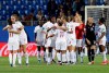 Canadian team celebrate after their 1-0 win in their Women's World Cup Group E soccer match between Canada and Cameroon in Montpellier, France, Monday, June 10, 2019. (AP Photo/Claude Paris)