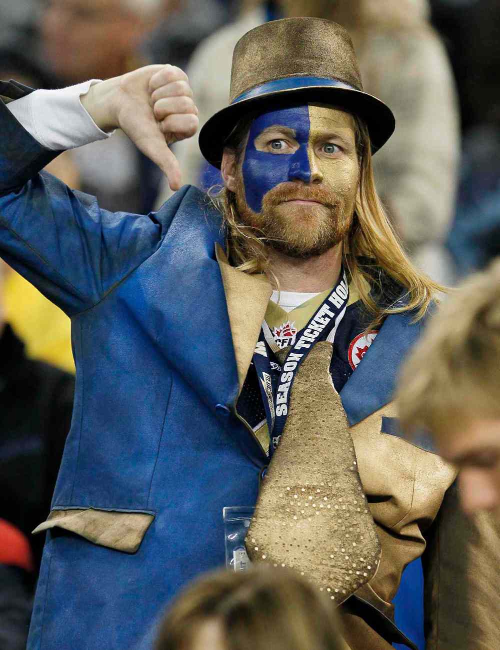 John Woods / The Canadian Press
As the Bombers continue to lose and the temperature continues to drop, the Big Blue are going to find it difficult to attract fans.