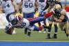John Woods / The Canadian Press
Winnipeg Blue Bombers' Brady Browne (25) can't stop Montreal Alouettes' Jamel Richardson (18) as he dives in for the touchdown during the first half of their CFL game in Winnipeg on Friday.