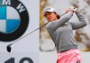 Australia's Minjee Lee watches her shot on the 10th hole during the first round of the LPGA tournament at LPGA International Busan in Busan, South Korea, Thursday, Oct. 24, 2019.(Han Jong-chan/Yonhap via AP)