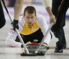 DEAN BICKNELL / POSTMEDIA NEWS ARCHIVES
Manitoba skip Jeff Stroughton delivers a shot using one of the rocks from the famous set owned by the Manitoba Curling Association.