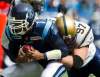 FRANK GUNN / THE CANADIAN PRESS 
Toronto quarterback Cleo Lemon gets sacked by Winnipeg's defensive tackle Doug Brown (97) on Sunday.