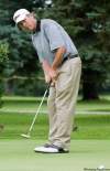 DAVID LIPNOWSKI / WINNIPEG FREE PRESS
Jim Rutledge gets in some Players Cup practice at Pine Ridge Golf Course Wednesday. ‘Be careful on the greens,’ he advises.