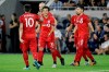 Toronto FC's Tsubasa Endoh (31) celebrates with teammates after scoring against Los Angeles FC during the first half of an MLS soccer match Saturday, Sept. 21, 2019, in Los Angeles. (AP Photo/Marcio Jose Sanchez)