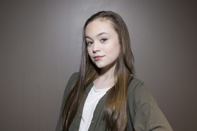 Actor Ella Ballentine poses for a photo as she promotes YTV's upcoming Anne of Green Gables movie, in Toronto, on Tuesday, Jan. 26, 2016. THE CANADIAN PRESS/Chris Young