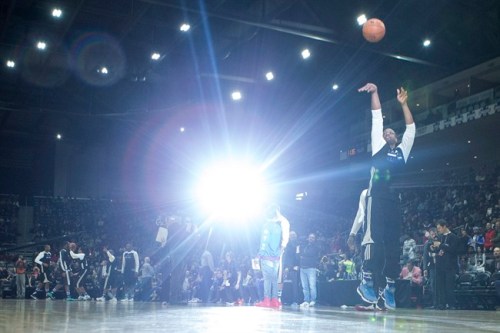 Eastern Conference's Dwyane Wade, of the Miami Heat, takes a shot during a practice session ahead of the NBA All-Star Game in Toronto on Saturday, February 13, 2016. THE CANADIAN PRESS/Chris Young