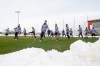 Toronto FC players go through a warm up drill during a training session in Toronto on Thursday, November 7, 2019 before they depart for Seattle ahead of Sunday's MLS Cup Final against Seattle Sounders. THE CANADIAN PRESS/Chris Young