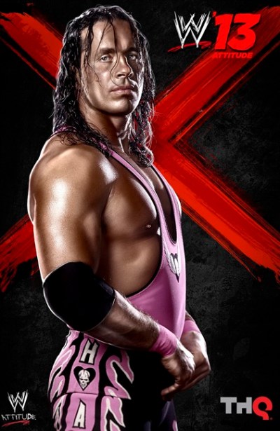 The cover of the video game WWE 13, featureing Bret the Hitman Hart, is shown. THE CANADIAN PRESS/HO, THQ