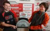 JOE.BRYKSA@FREEPRESS.MB.CA 
Skips Mike McEwen, left and Jason Gunnlaugson hold the Safeway Championship trophy at a news conference Thursday in Winnipeg. The Safeway Championship will start next week in Steinbach with the final Sunday Feb. 14, 2010 in the afternoon. The winner will represent Manitoba in the upcoming Brier.