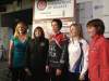 Boris Minkevich / Winnipeg Free Press
Manitoba curlers Chelsea Carey,  Barb Spence, Jill Officer, Ashley Howard, and Janet Harvey at the Scotties Tournament of Hearts kickoff press conference.