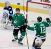 CP
LM OTERO / THE ASSOCIATED PRESS
Dallas Stars left wing Blake Comeau (15) celebrates with teammate Radek Faksa (12) after scoring a goal against Winnipeg Jets goaltender Connor Hellebuyck (37) during the second period of an NHL hockey game in Dallas, Saturday, Jan. 19, 2019.