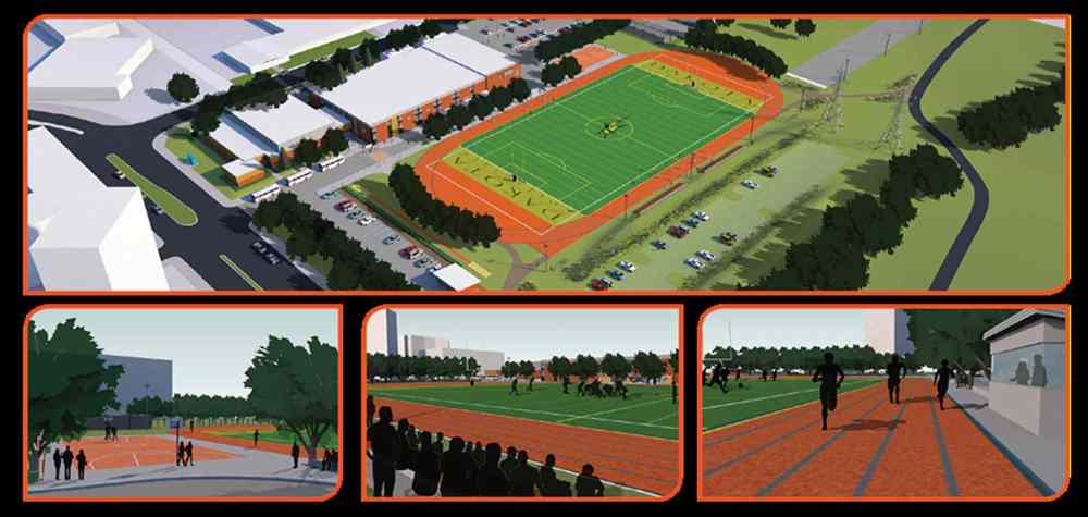 www.dcigala.ca
Artist's renderings of the new fields at Dakota Collegiate.