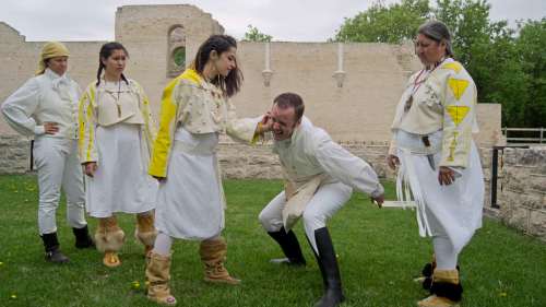 Danielle Da Silva - Sou'wester
Cleopatra’s messenger brings her very bad news in Shakespeare in the Ruins’ production of Antony and Cleopatra. The show, which runs June 4 to 27 at the Trappist Monastery Provincial Heritage Park in St. Norbert, will also have four performances at the WAG.