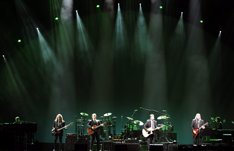 Walter Bieri / AP Photo
Timothy B. Schmit, Don Henley, Glenn Frey and Joe Walsh, left to right, from the US group Eagles perform on stage during a concert in Zurich, Switzerland in 2009.