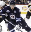 Trevor Hagan / Winnipeg Free Press Archives
Toby Enstrom could return to the Jets' lineup as early as Sunday. He injured his shoulder during a game against Pittsburg in February.