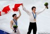 Robert Skinner / The Canadian Press
Canada's Tessa Virtue and Scott Moir take a victory lap Monday.