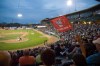 DAVID LIPNOWSKI / WINNIPEG FREE PRESS
A sellout crowd of 7,644 watches the Winnipeg Goldeyes Max play on a cloudy June evening at Canwest Global Park.