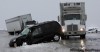 WAYNE GLOWACKI/WINNIPEG FREE PRESS 
Several vehicles went into the ditch on Highway 59 just north of Garven Road this morning after overnight rain left streets and sidewalks in and around the city and other parts of the province very slippery.