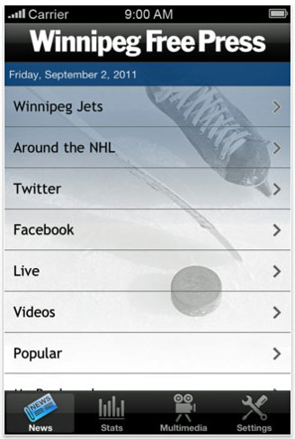 Apple
The new Winnipeg Free Press Hockey App is live in the App Store.