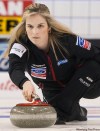 Nathan Denette / The Canadian Press
Canada skip Jennifer Jones throws her rock while playing against Germany during the 2010 World Women's Curling Championships playoffs in Swift Current, Sask., on Friday.