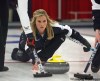 CNS Calgary Herald
Skip Jennifer Jones keeps her eyes on the rock during the championship final of the Trail Appliances Curling Classic against China at the Calgary Curling Club on Oct. 12, 2009.