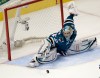 Marcio Jose Sanchez / The Associated Press
San Jose Sharks goalie Alex Stalock makes a save.