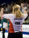 Jonathan Hayward / THE CANADIAN PRESS
Team Canada skip Jennifer Jones celebrates her teams tiebreaker win over P.E.I. at the Scotties Tournament of Hearts in Victoria, B.C. Friday, Feb. 27, 2009.