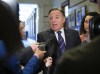 Quebec Premier Francois Legault responds to reporters questions, Wednesday, April 10, 2019 at the legislature in Quebec City. Legault is congratulating Jason Kenney on his electoral victory in Alberta while reminding the premier-designate that Quebec's position on oil pipelines hasn't changed. THE CANADIAN PRESS/Jacques Boissinot
