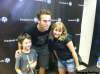 Tyler Walsh / Winnipeg Free Press
Winnipeg Jets’ captain Andrew Ladd poses with some of the city’s hockey-crazed fans Friday afternoon.