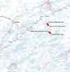 Map shows the location of four lakes named in honour of Victoria Cross recipients.