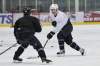 Mike Deal / Winnipeg Free Press
Winnipeg Jets' Jim Slater (right) stick handles past Jets' Tobias Enstrom during practice Thursday morning at the MTS Iceplex. The Jets, and the rest of the NHL, will be off the ice until Jan. 14, the NHL announced Thursday.