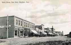 A postcard showing Main Street in Manitou in the early 1900s.  (Pembina Manitou Archive)