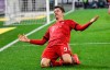 Bayern's Robert Lewandowski celebrates after he scored his side's third goal during the German Bundesliga soccer match between Borussia Moenchengladbach and FC Bayern Munich in Moenchengladbach, Germany, Saturday, March 2, 2019. (AP Photo/Martin Meissner)