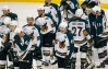 JOE.BRYKSA@FREEPRESS.MB.CA
Manitoba Moose players look dejected after losing the Calder Cup to the Hershey Bears at the MTS Centre in Winnipeg Friday night.