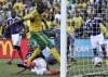 MARTIN MEISSNER / THE ASSOCIATED PRESS
South Africa’s Katlego Mphela (front) scores his team’s second goal during Tuesday’s Group A match against France.