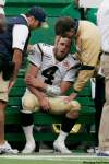 John Woods / the canadian press
Winnipeg Blue Bombers' Buck Pierce (4) sits on the bench after going down hard late in the second half of their CFL game against Saskatchewan Roughriders in Regina Sunday, September 5, 2010.