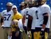 KEN GIGLIOTTI / WINNIPEG FREE PRESS
Injured QB Buck Pierce (#4) attended today's Bombers practice but did not participate; he's nursing an injured knee.