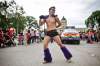 MIKE DEAL / WINNIPEG FREE PRESS
The 25th annual Pride Parade kicked off this morning at the Legislature.